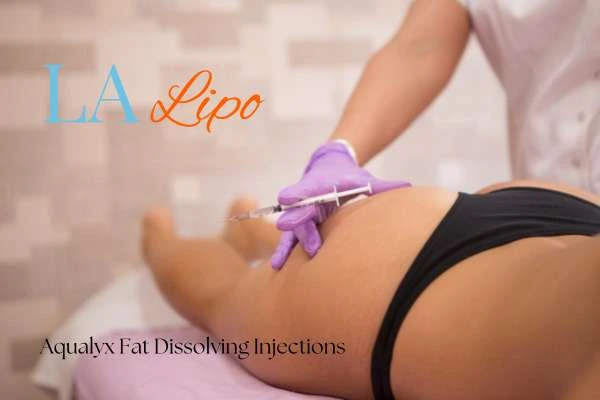 Woman having fat dissolving injections Sunderland on thighs