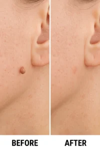 Skin tags removal Sunderland before and after