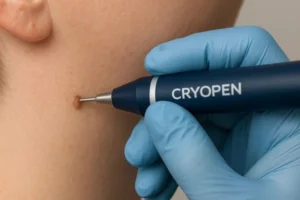 Person receiving skin tag removal Sunderland