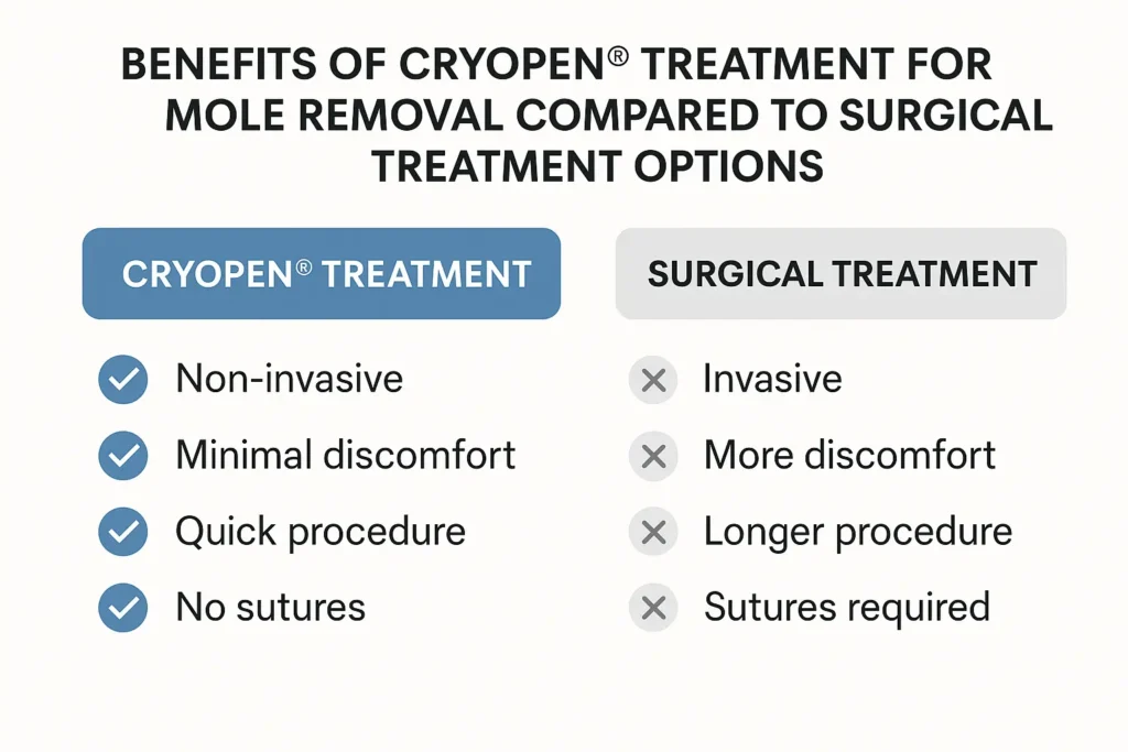 Benefits of facial mole removal Sunderland - call our team today to book a consultation