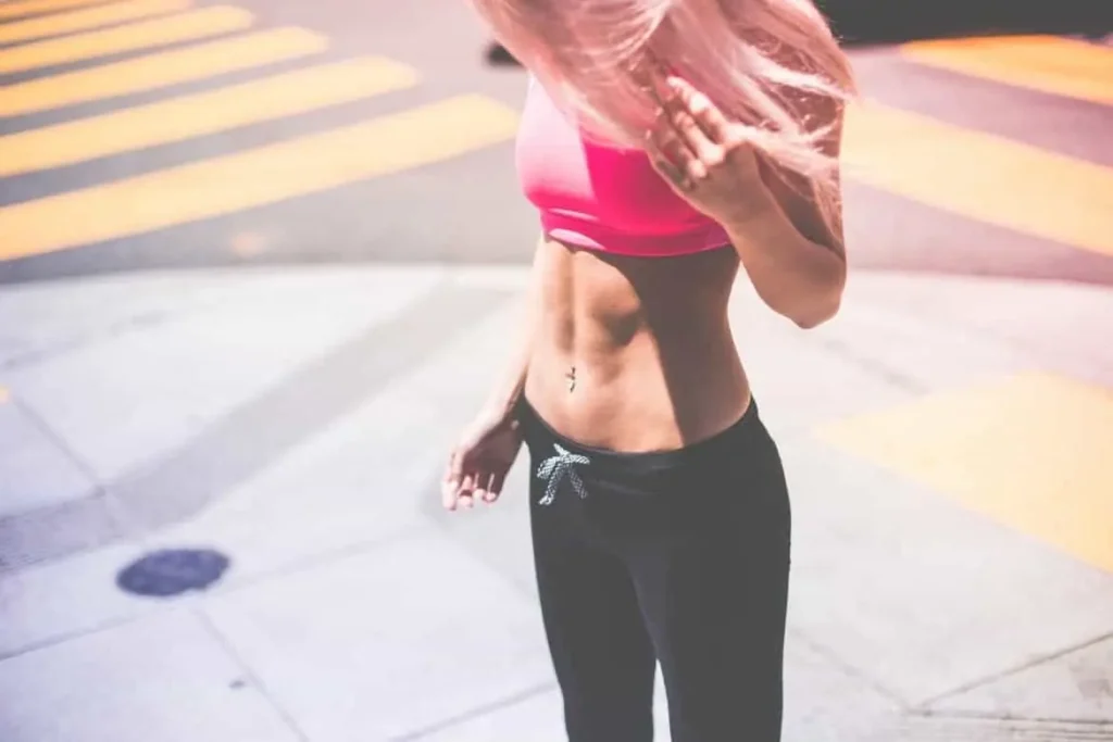 Woman with toned stomach after LA-EMS Body Sculpting Treatment Sunderland