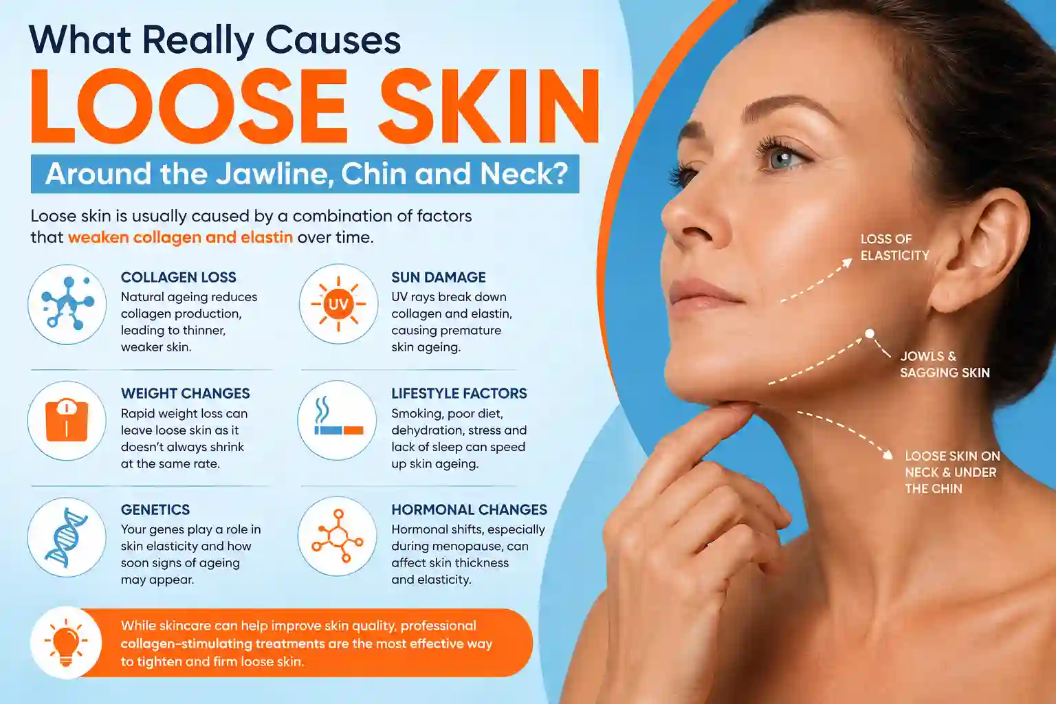 What Really Causes Loose Skin Around the Jawline, Chin and Neck Sunderland?